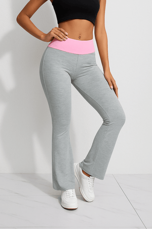 Çift Renk Pantalon Pembe - Gri - CRESSİVA