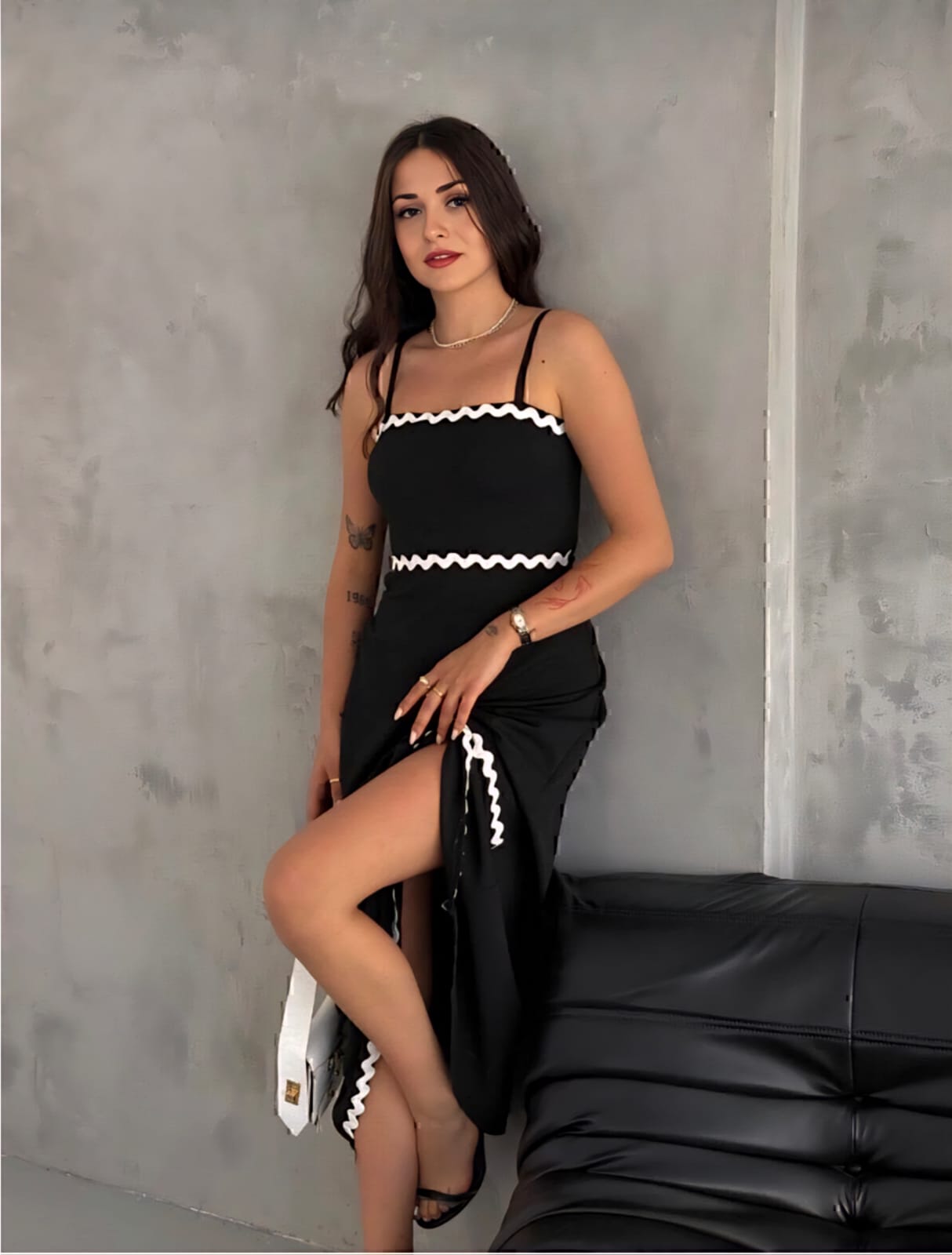 Bronson Kadın Siyah Askılı Maxi Elbise | Zarif Yazlık Stil - CRESSİVA