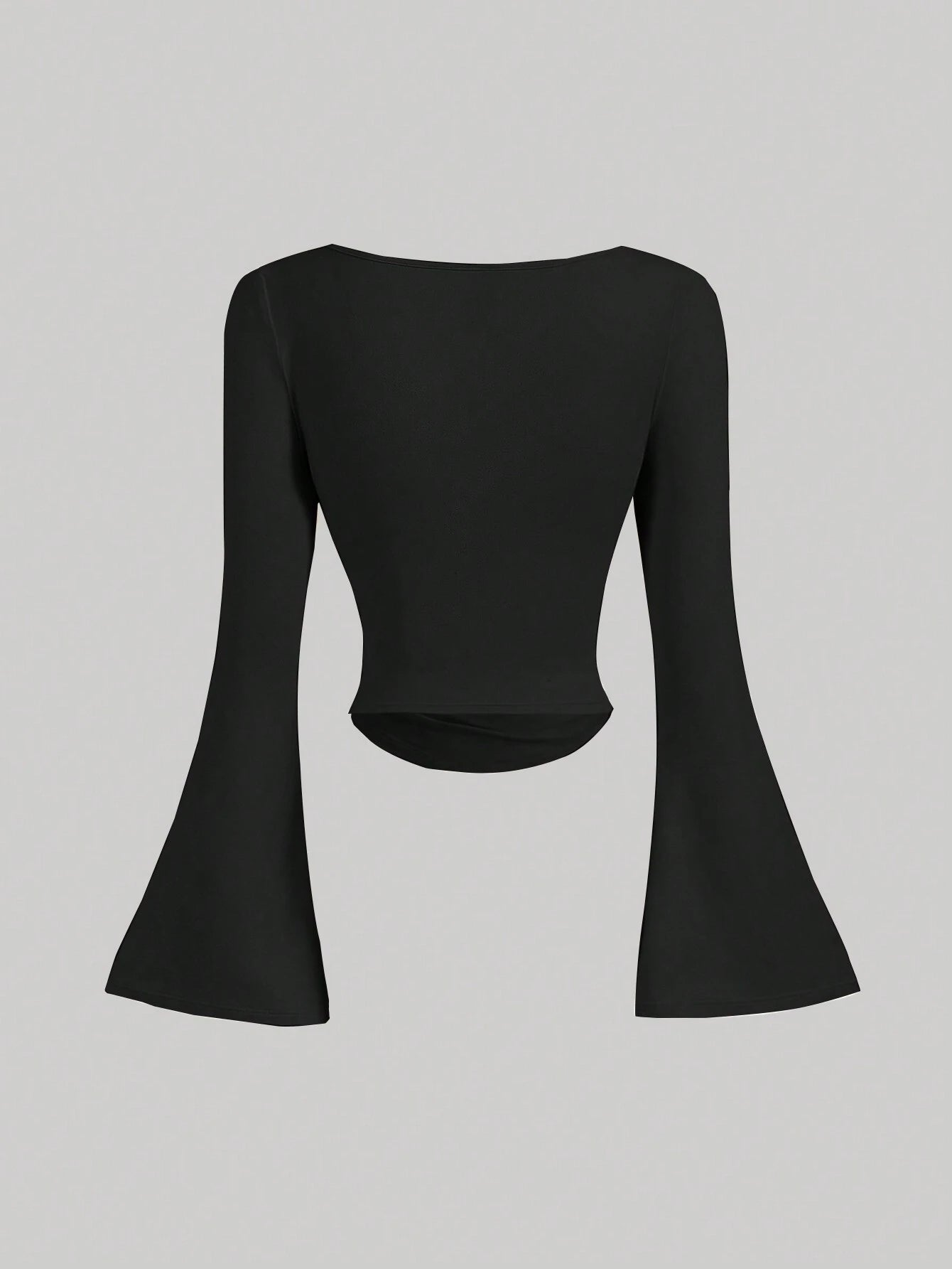 KAYIK YAKA İSPANYOL KOL BÜZGÜLÜ BLUZ SİYAH - CRESSİVA