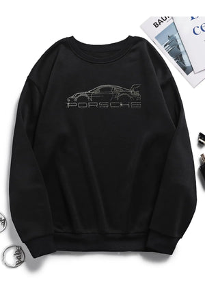 TAŞ BASKI BİSİKLET YAKA SWEATSHIRT - CRESSİVA