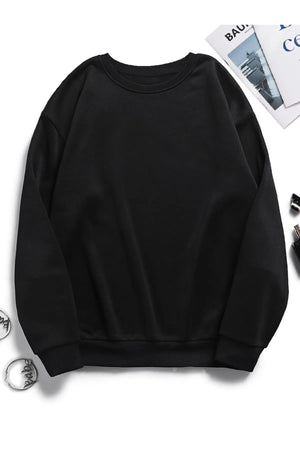 TAŞ BASKI BİSİKLET YAKA SWEATSHIRT - CRESSİVA
